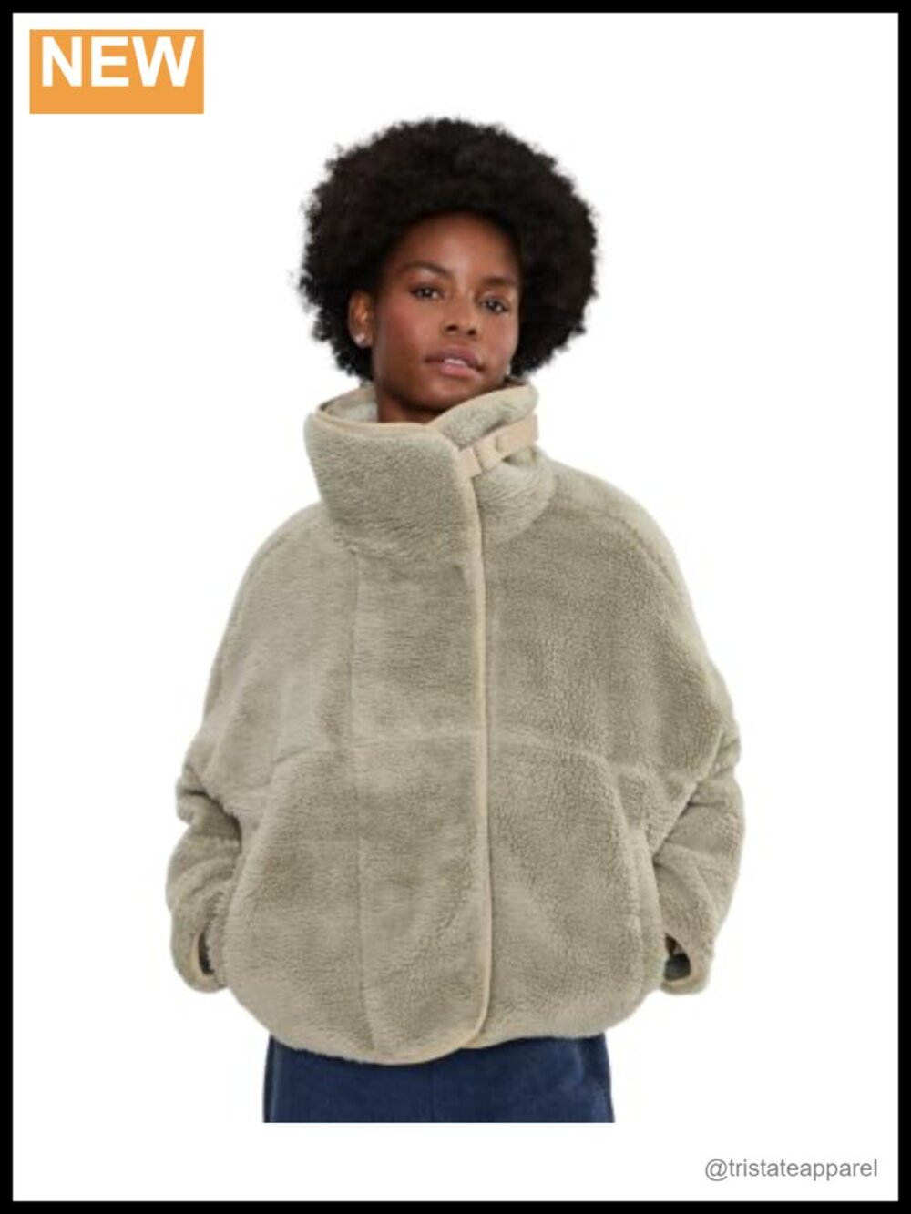 Oversized Plush Fleece Snap Jacket Women's Casual Coat